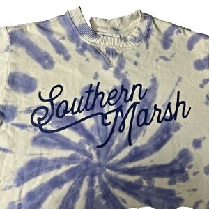 Southern Marsh Womens Pullover Sweatshirt Xs Tie-Dye Spiral Burnt Taupe & Lilac